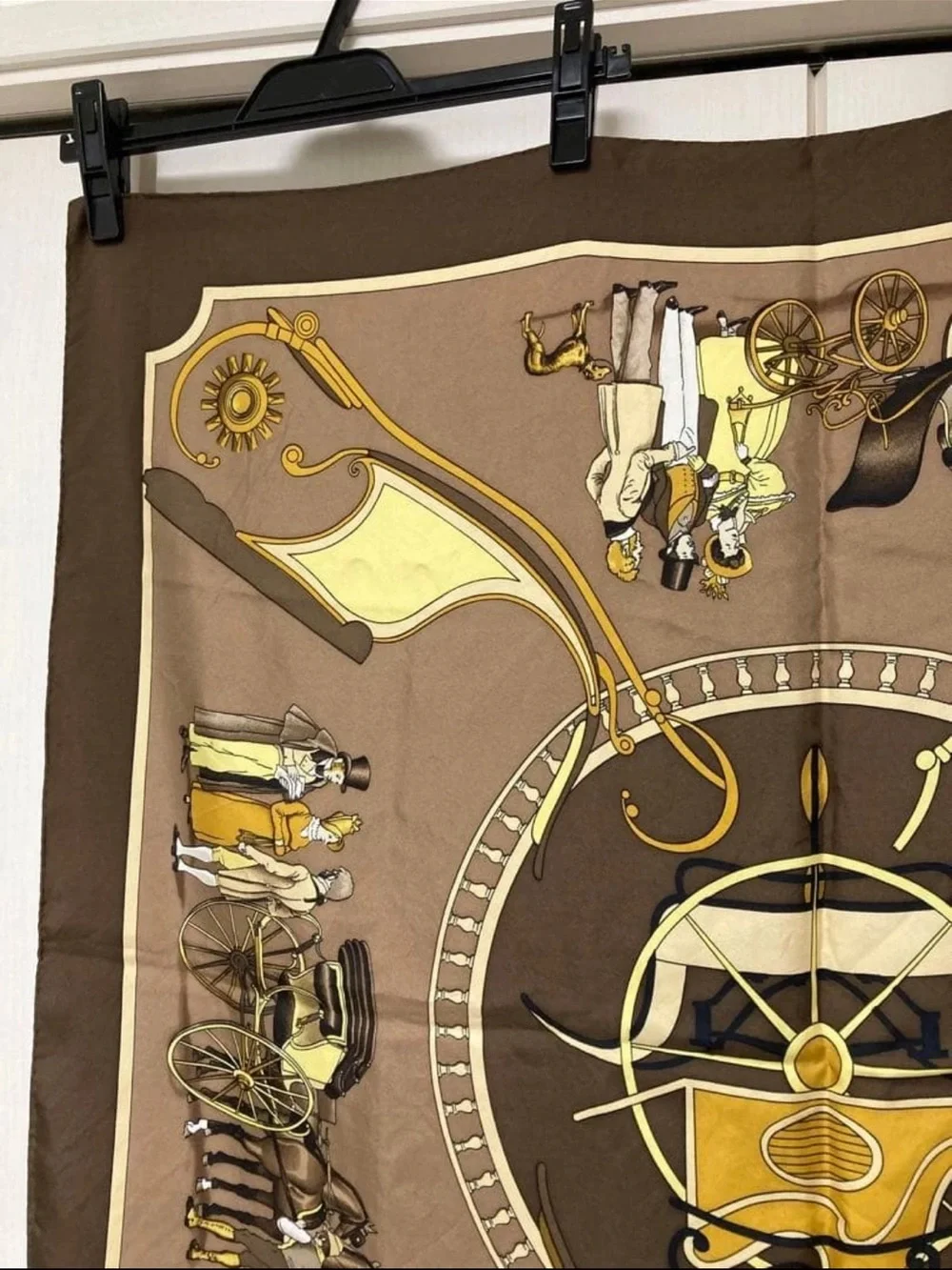 Unbranded Brown & Gold Carriage Wall Tapestry